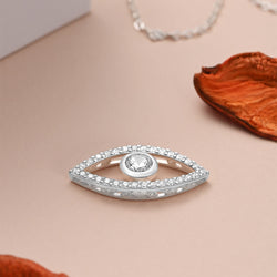 CZ Evil Eye Pendant Sterling Silver Pendant