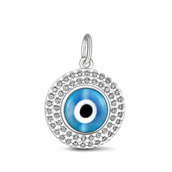 Turkish Blue Evil Eye Pendant Sterling Silver Pendant