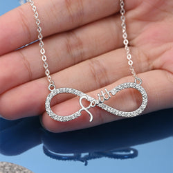 CZ Infinity Jewelry Faith Necklace Silver Pendant Necklace