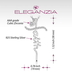 CZ Faith Necklace Sterling Silver In Cross Designs Pendant Necklace