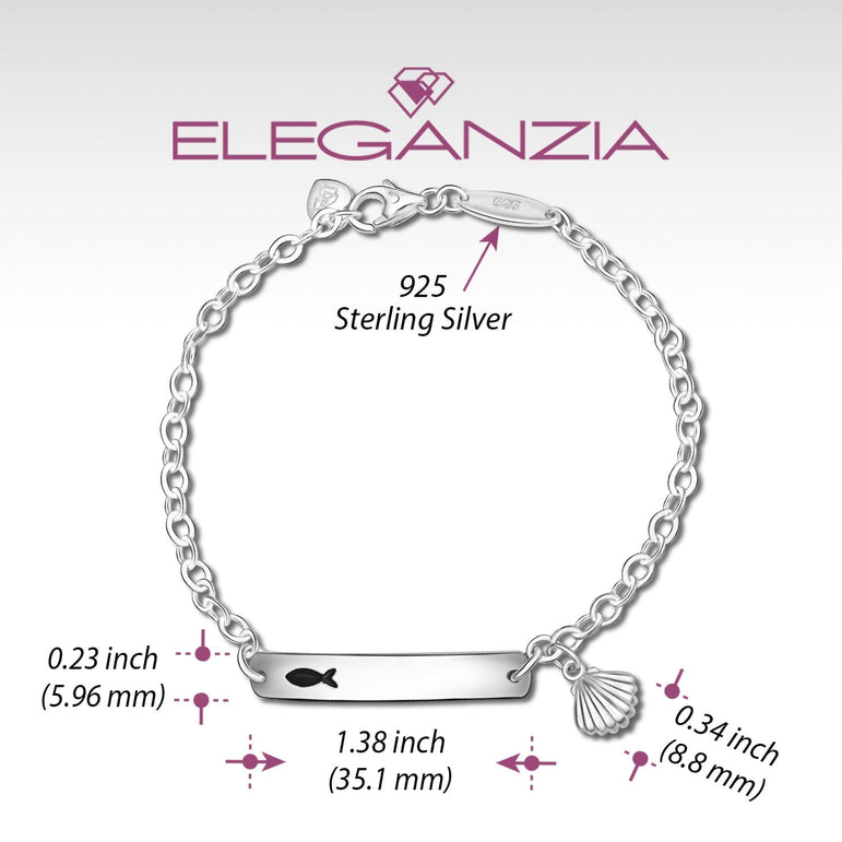 Summer Fish Sterling Silver Bracelet with Shell Bracelet