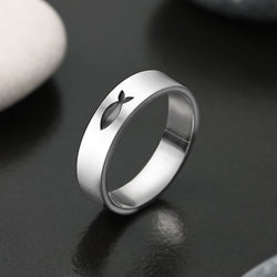 Summer Fish Sterling Silver Rings Band Ring