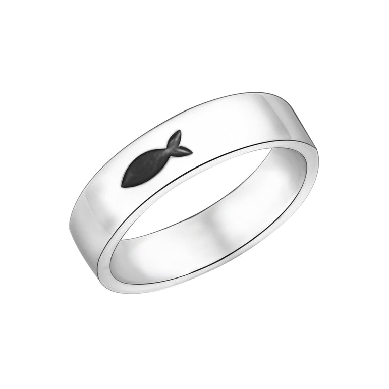 Summer Fish Sterling Silver Rings Band Ring