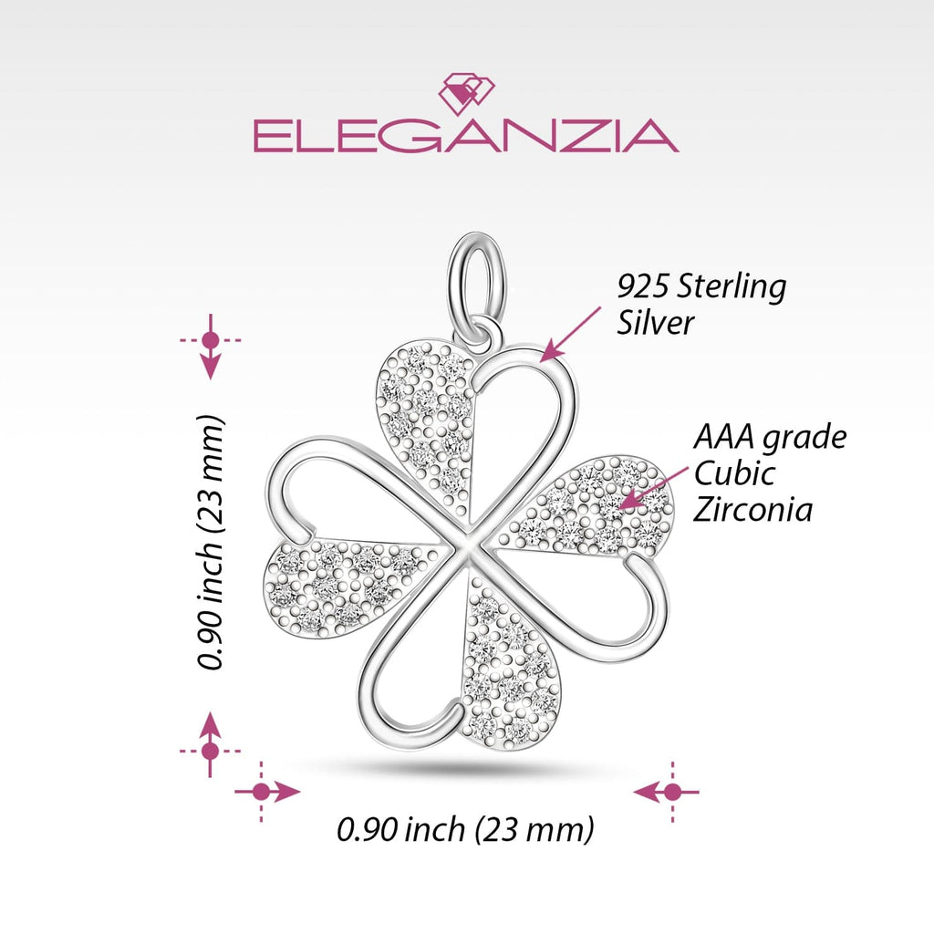 Emotions Sterling Silver Cubic Zirconia Heart Key Pendant