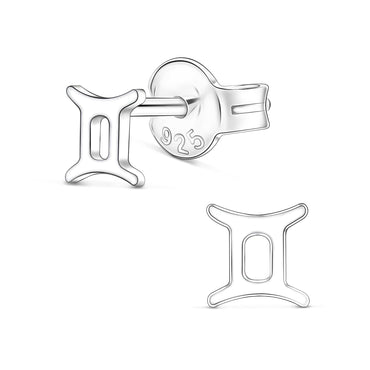 Gemini Stud Earrings Sterling Silver - Zodiac Constellation Earrings Stud Earrings
