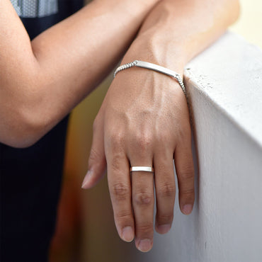 Classic Men Sterling Silver Ring Ring