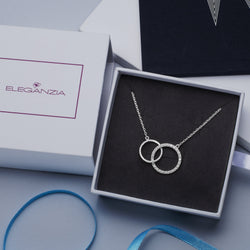 Sterling Silver Mother Daughter Necklace Pendant Necklace