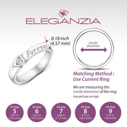 Be Mine Forever CZ Couple Promise Rings for Her Promise Ring