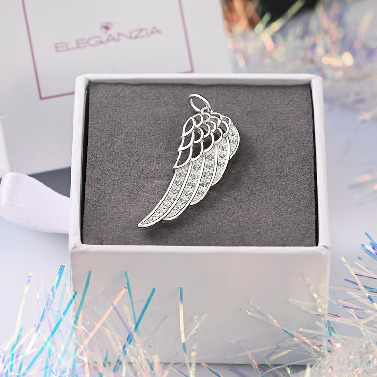 Guardian Angel Wing Pendant Sterling Silver Pendant