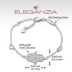 Hamsa Evil Eye Bracelet Sterling Silver Bracelet