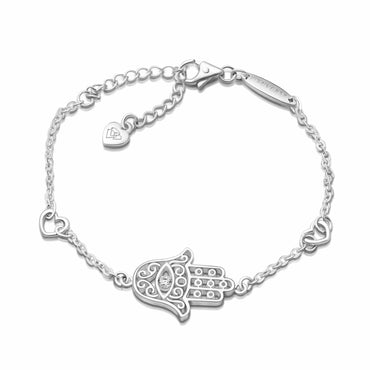 Hamsa Evil Eye Bracelet Sterling Silver Bracelet