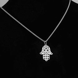 Hamsa Evil Eye Pendant Sterling Silver Pendant