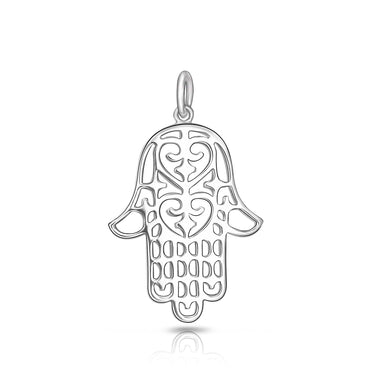 Sterling Silver Hamsa Hand Pendant Pendant