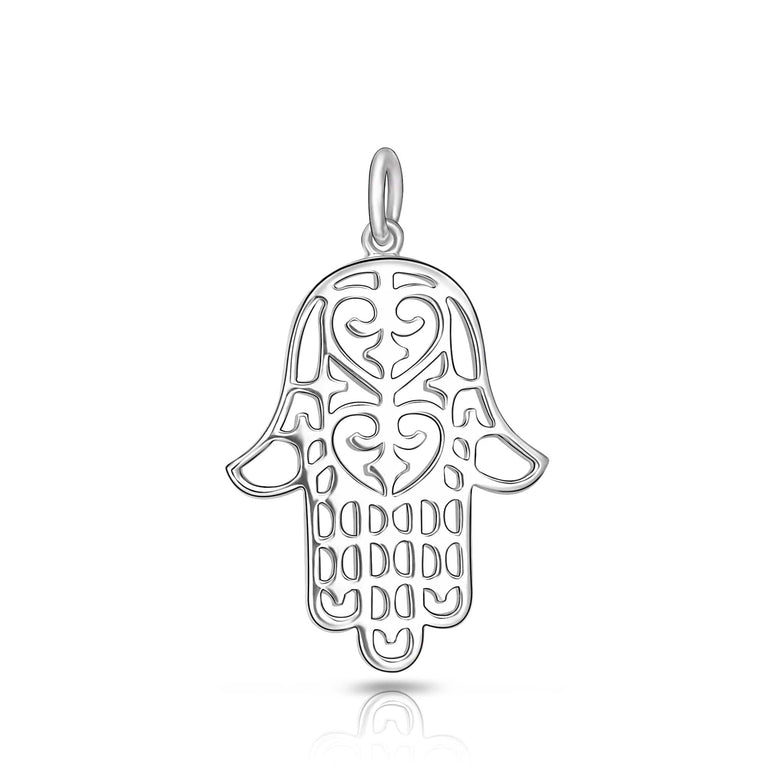 Sterling Silver Hamsa Hand Pendant Pendant