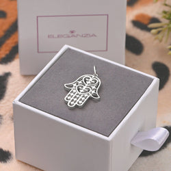 Sterling Silver Hamsa Hand Pendant Pendant