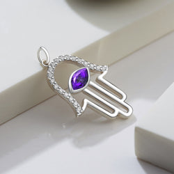 Evil Eye Pendant | Hamsa Hand Pendant