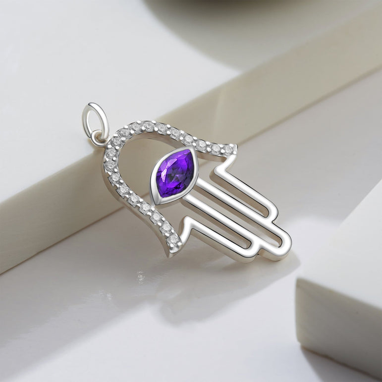 Evil Eye Pendant | Hamsa Hand Pendant
