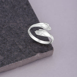 Warm Hug Ring Sterling Silver Adjustable Ring Adjustable Ring