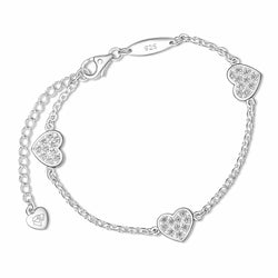 Petite Sterling Silver Heart Bracelets Bracelet