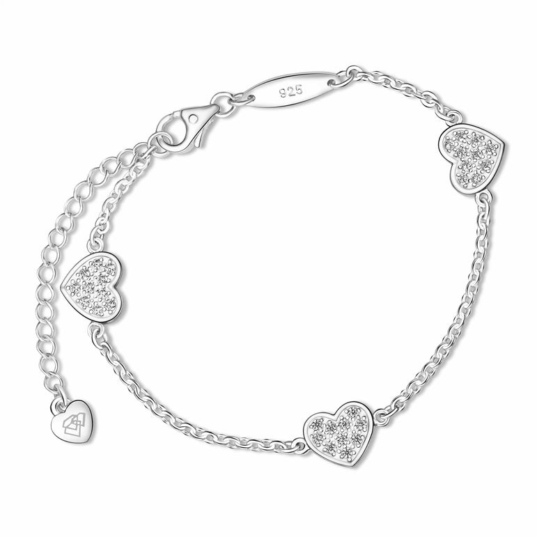 Petite Sterling Silver Heart Bracelets Bracelet