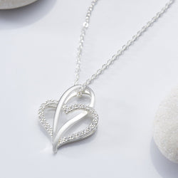 Infinite Love Knot Necklace Sterling Silver Pendant Necklace Pendant + Chain