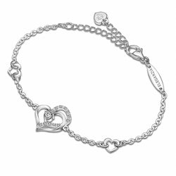 Eternity Double Heart Bracelet Sterling Silver Bracelet