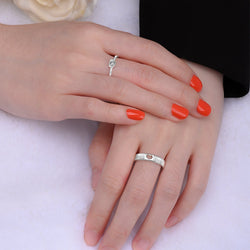 Endless Love CZ Couples Promise Rings Set Couple Ring