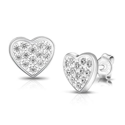 Petite Sterling Silver Heart Earrings Studs Stud Earrings