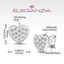 Petite Sterling Silver Heart Earrings Studs Stud Earrings
