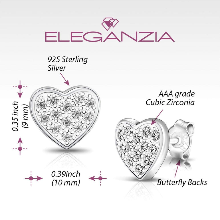 Petite Sterling Silver Heart Earrings Studs Stud Earrings