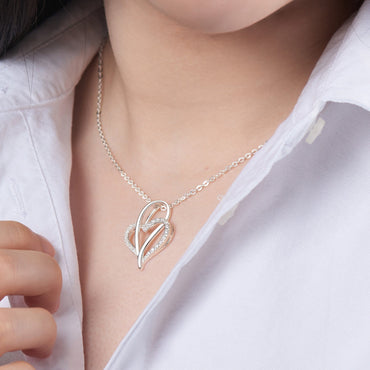 Infinite Love Knot Heart Silver Pendant Pendant