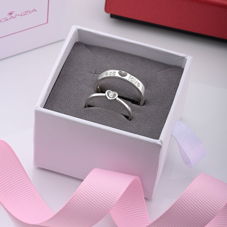 Endless Love CZ Couples Promise Rings Set Couple Ring