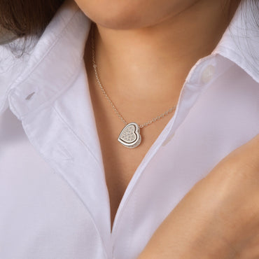 Petite Sterling Silver Heart Necklace Pendant Necklace Pendant + Chain