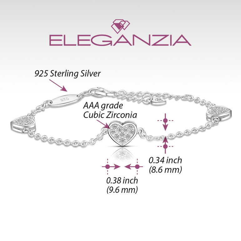Petite Sterling Silver Heart Bracelets Bracelet