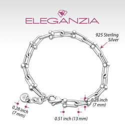 U Link Chain Bracelet Sterling Silver Horseshoe Bracelet Bracelet