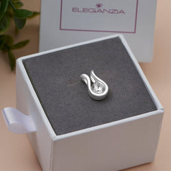 Lyre Horseshoe Cubic Zirconia Silver Pendant Pendant
