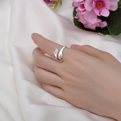 Couple Hug Ring Love Embrace Silver Adjustable Ring Adjustable Ring