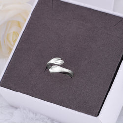 Warm Hug Ring Sterling Silver Adjustable Ring Adjustable Ring