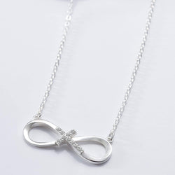 Infinity Cross Necklace Sterling Silver Pendant Necklace