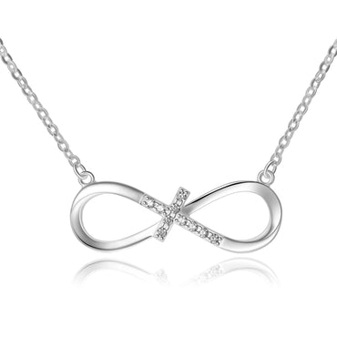 Infinity Cross Necklace Sterling Silver Pendant Necklace