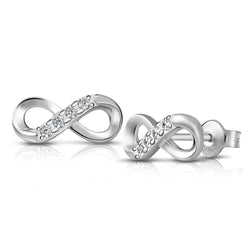 Sterling Silver Infinity Earrings Stud Earrings