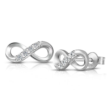 Sterling Silver Infinity Earrings Stud Earrings