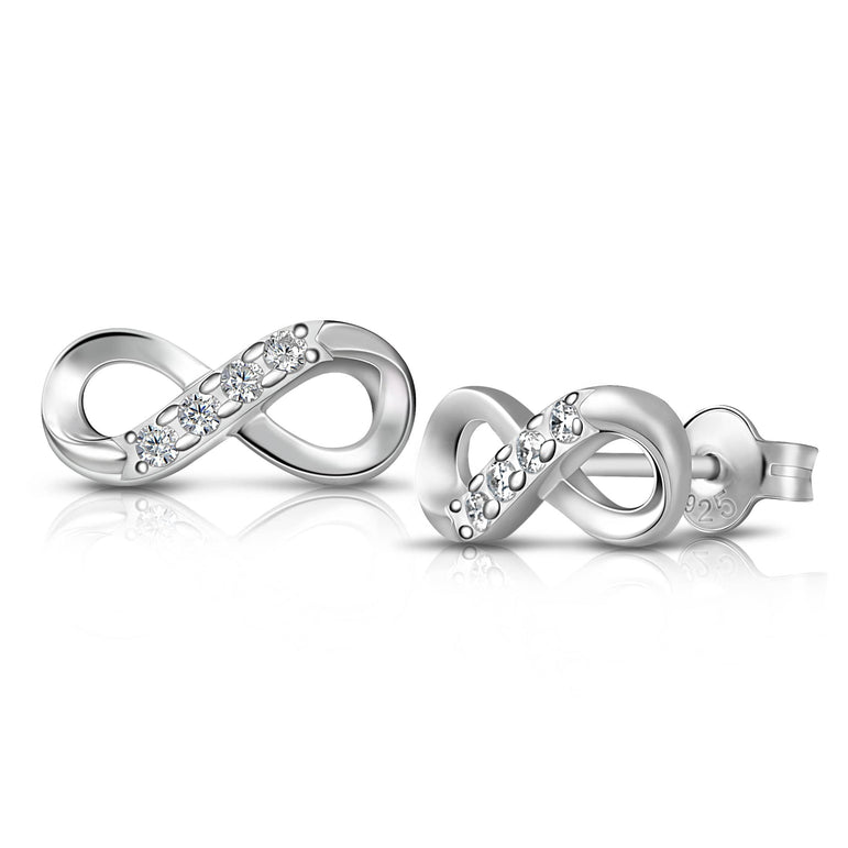 Sterling Silver Infinity Earrings Stud Earrings