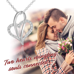 Infinite Love Knot Necklace Sterling Silver Pendant Necklace Pendant + Chain