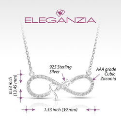 CZ Infinity Jewelry Faith Necklace Silver Pendant Necklace