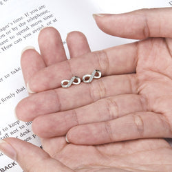 Sterling Silver Infinity Earrings Stud Earrings