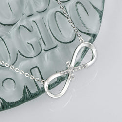 Infinity Cross Necklace Sterling Silver Pendant Necklace