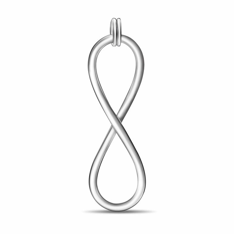 Men Infinity Sterling Silver Pendant Pendant