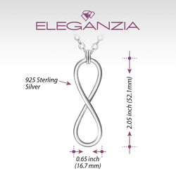 Men Sterling Silver Infinity Necklace Pendant Necklace