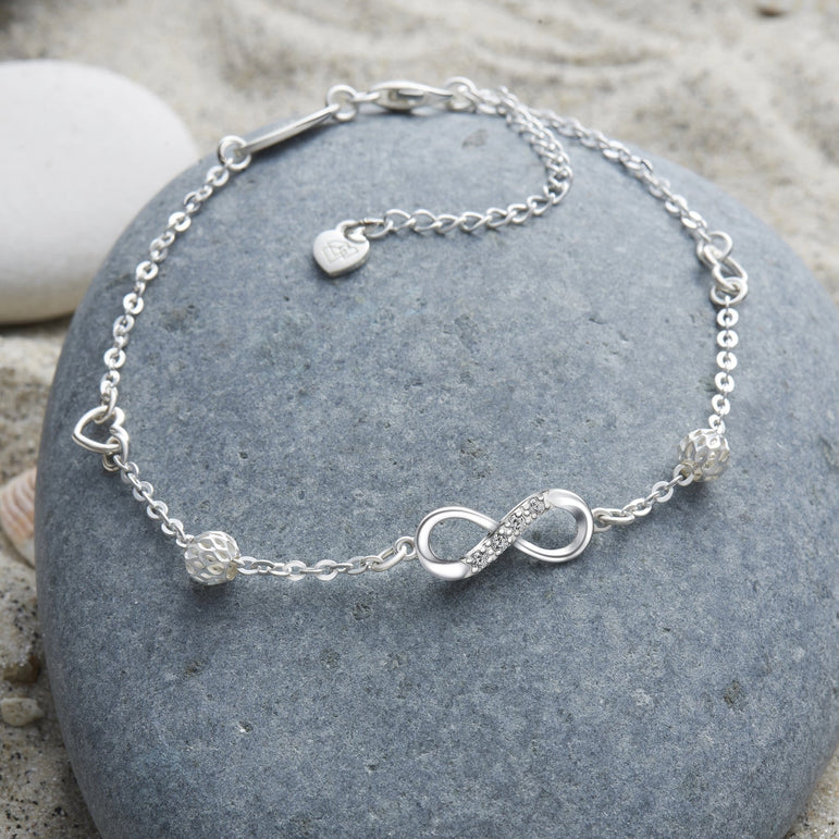 Infinity Ankle Bracelet Sterling Silver Anklet